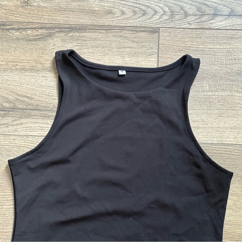 Black Racerback Bodysuit - Picture 2 of 7